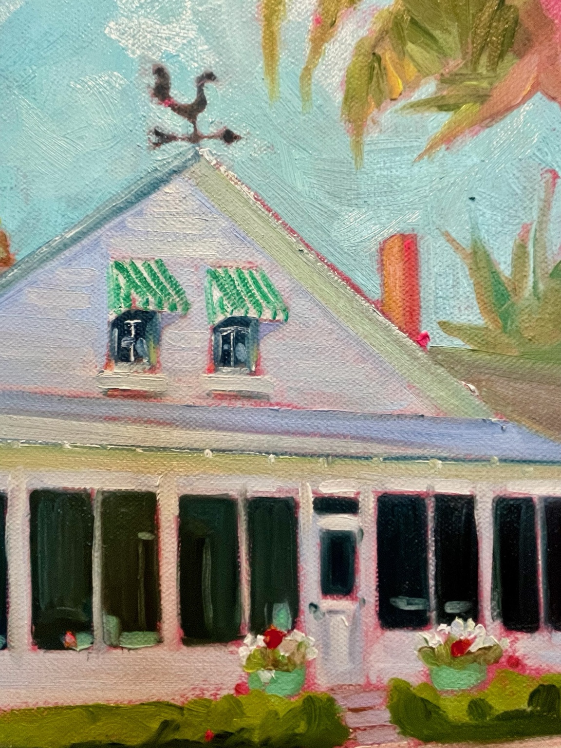 Painted Old Naples cottage detail